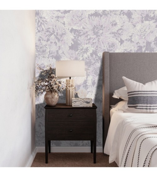 Vinyl Foam wallpaper on non-woven base Vinil Asteria  DHS-1479/4 Gray 10,05 x 1,06 m