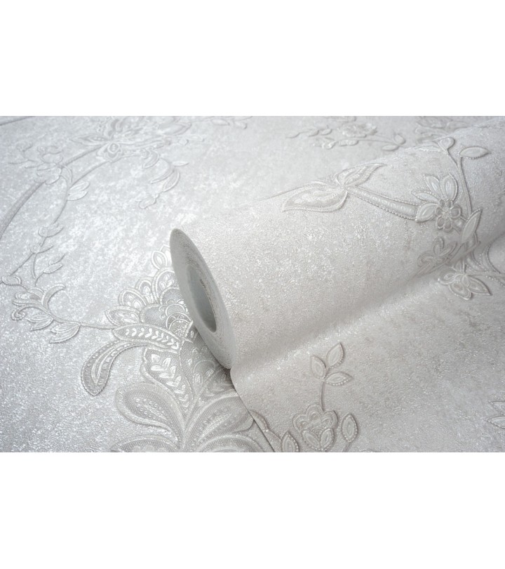 Hot Embossed wallpaper on Non-Woven Base Vinil Alanya PVIP 4-1572 Gray-Beige 10,05 x 1,06 m