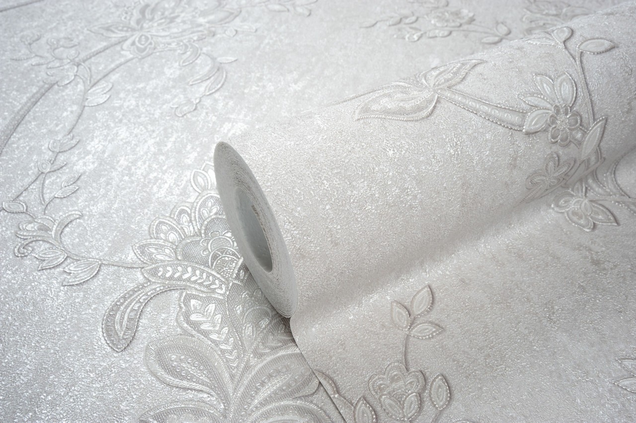 Hot Embossed wallpaper on Non-Woven Base Vinil Alanya PVIP 4-1572 Gray-Beige 10,05 x 1,06 m