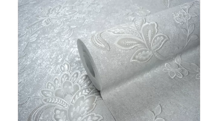 Hot Embossed wallpaper on Non-Woven Base Vinil Alanya PVIP 5-1572 Light-Gray 10,05 x 1,06 m