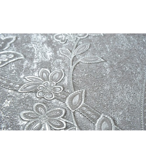 Hot Embossed wallpaper on Non-Woven Base Vinil Alanya PVIP 6-1572 Gray 10,05 x 1,06 m