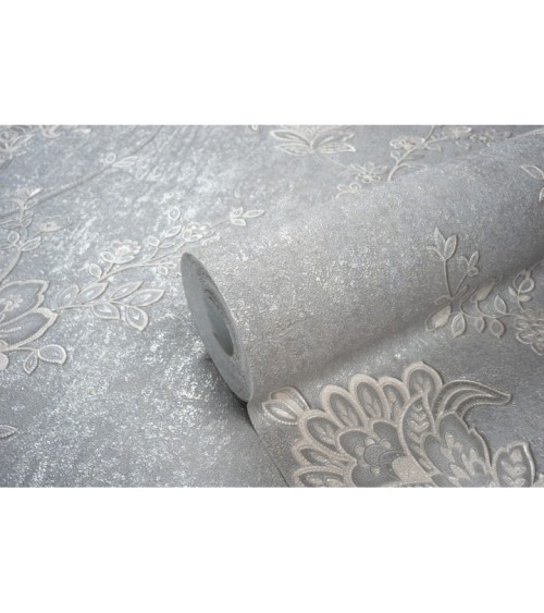 Hot Embossed wallpaper on Non-Woven Base Vinil Alanya PVIP 7-1572 Gray-Brown 10,05 x 1,06 m