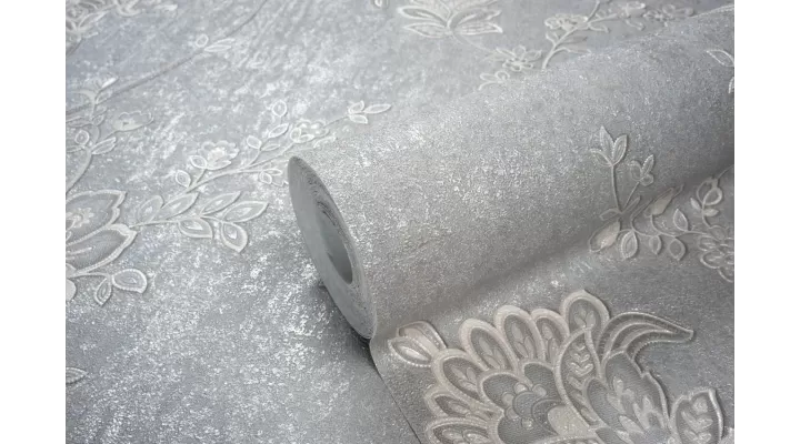 Hot Embossed wallpaper on Non-Woven Base Vinil Alanya PVIP 7-1572 Gray-Brown 10,05 x 1,06 m