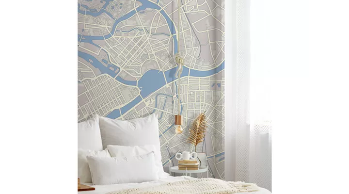 Wall Mural "Map of Amsterdam" buy with delivery