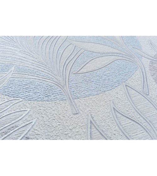 Vinyl Foam wallpaper on non-woven base Vinil Fern DHV-1591/2 Gray Blue 10,05 x 1,06 m