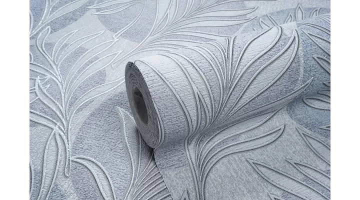 Vinyl Foam wallpaper on non-woven base Vinil Fern DHV-1591/5 Gray-Purple 10,05 x 1,06 m