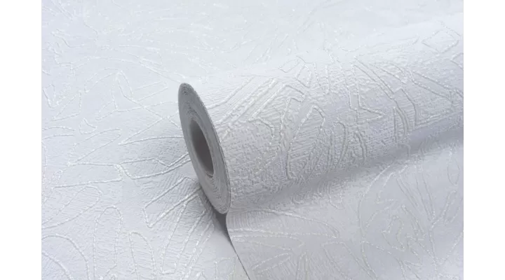 Vinyl Foam wallpaper on non-woven base Vinil Fiji  DHS-1480/1 White 10,05 x 1,06 m