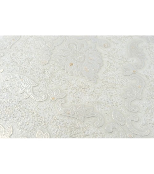 Vinyl Foam wallpaper on non-woven base Vinil Klein KFS 1-1525 White-Golden-Pearl 10,05 x 0,53 m