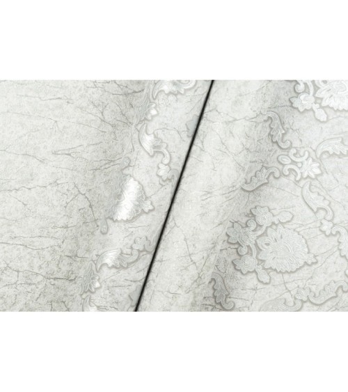 Vinyl Foam wallpaper on non-woven base Vinil Klein KFS 4-1525 Light-Gray-Silver 10,05 x 0,53 m