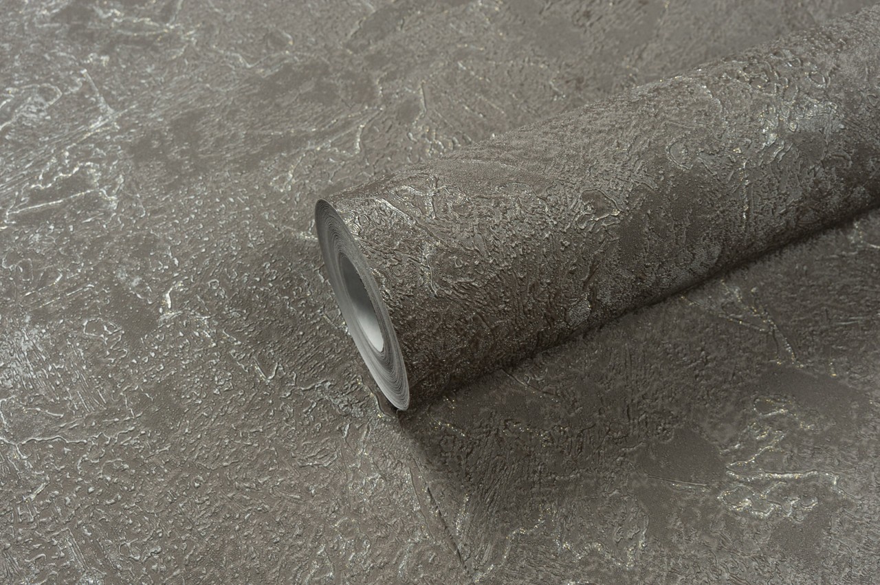 Hot Embossed wallpaper on Non-Woven Base Vinil Agava SHT 7-1406 Dark Gray 10,05 x 1,06 m