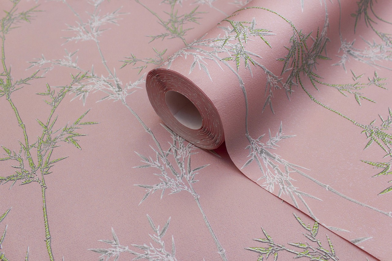 Vinyl Foam wallpaper on non-woven base Vinil Pandas DHN-1426/3 Pink 10,05 x 1,06 m