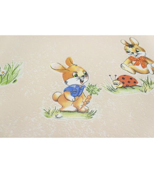 Vinyl Foam wallpaper on paper backing Vinil Bunnies WKS 1-1337 Pearch 10,05 x 0,53 m