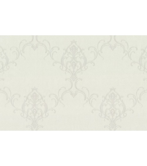 Hot Embossed wallpaper on Non-Woven Base Vinil Persia PVIP 1-0874 White 10,05 x 1,06 m