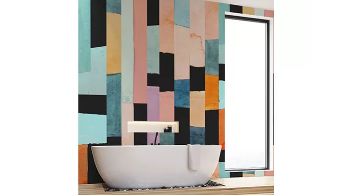 Wall Mural "Abstract watercolor stripes" buy with delivery