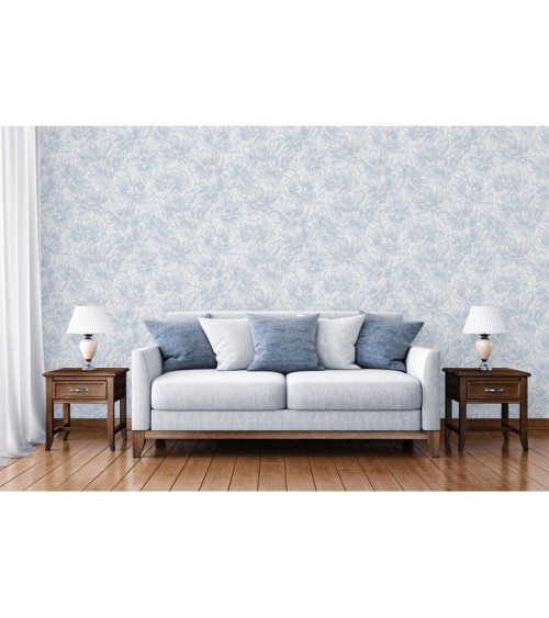 Vinyl Foam wallpaper on non-woven base Vinil Pure DHL-1652/4 Gray Blue (1,06С…10,05 m)