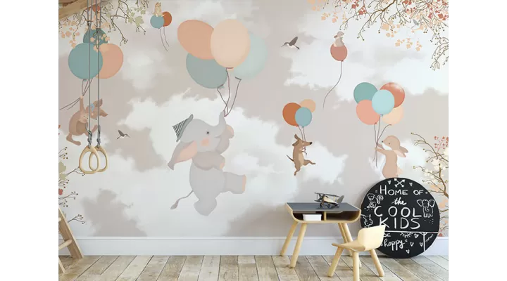 Wall Mural "Elephant and Co" buy with delivery