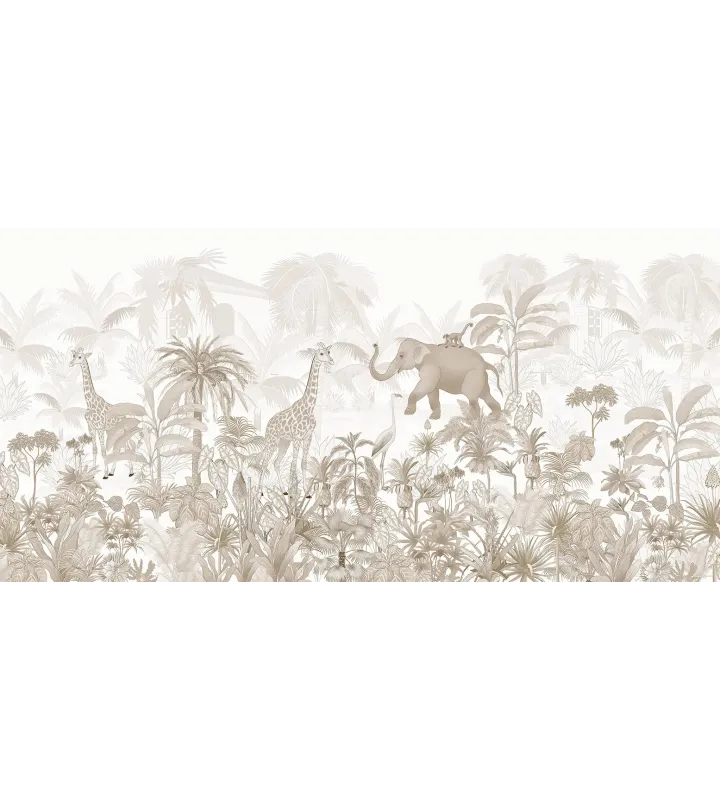 Luxury Madagascar Safari Wallpaper - Elegant Jungle Design