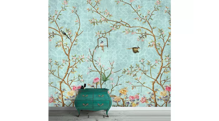 Wall Mural "Nightingales in the garden" buy with delivery