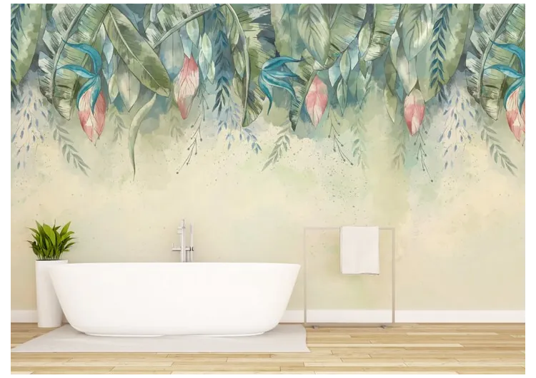 Wall murals for the bathroom: stylish design solution