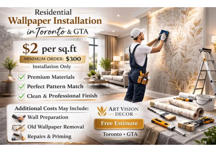 The Cost of Residential Wallpaper Installation in Toronto & GTA (2026): A Professional Perspective by Art Vision Decor