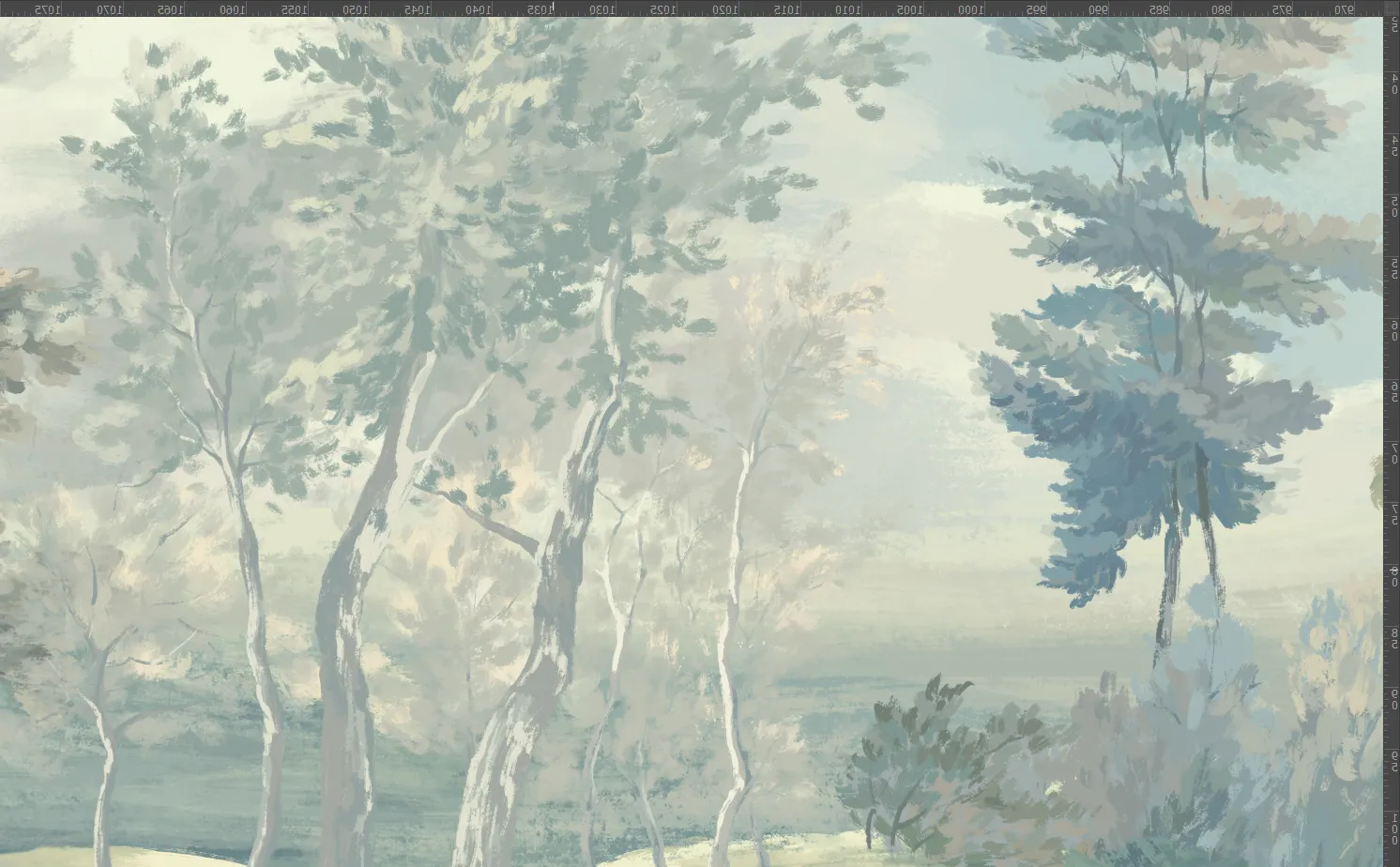 Mist Valley Daydream Seamless Wallpaper | Luxury Earth-Tone Wall Design by Art Vision Decor