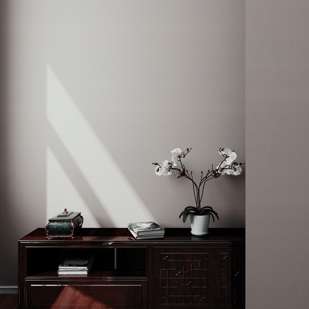 Hot Embossed wallpaper on Non-Woven Base Vinil FK SHT 1-1215 Buff 10.05 x 1.06 m