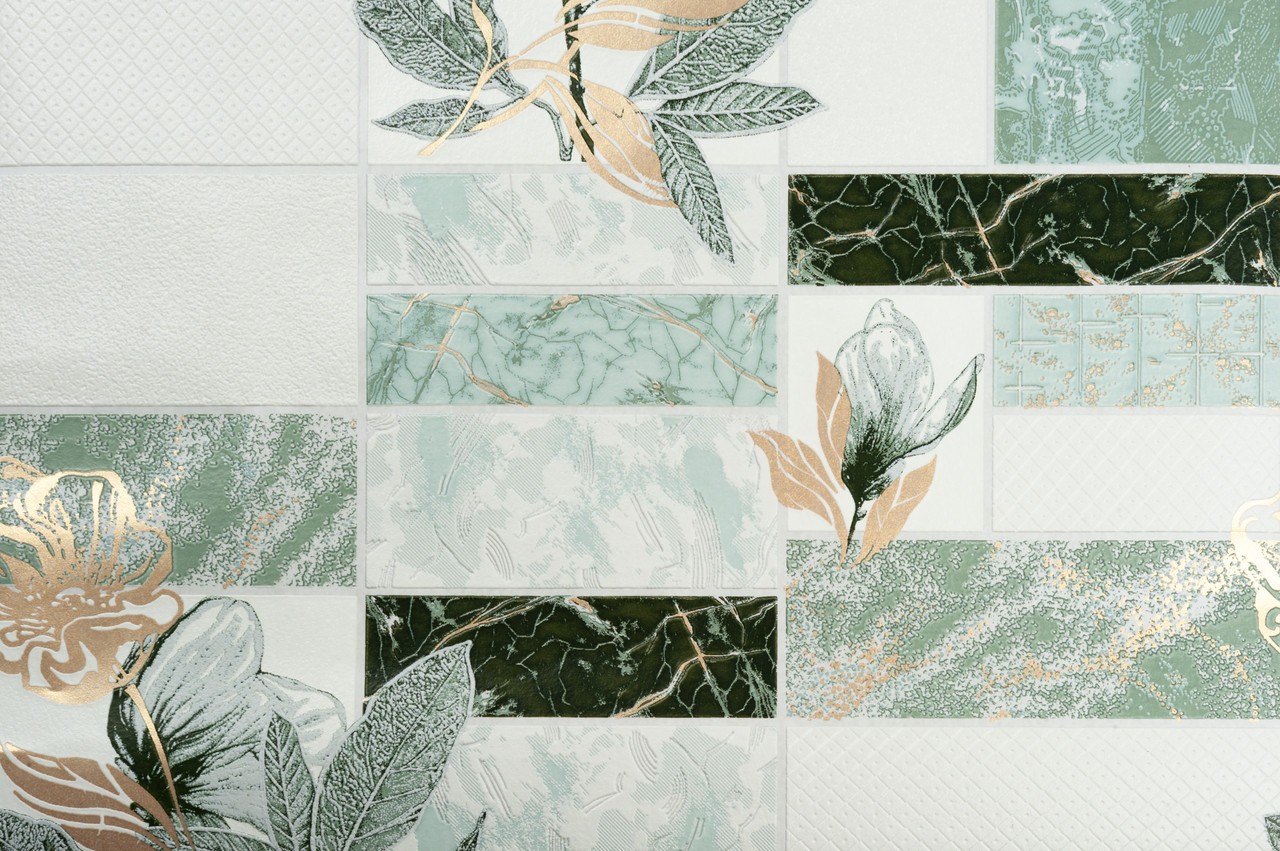 Vinyl Foam wallpaper on paper backing Vinil Marmorica MNK 4-1058 mint 10,05 x 0,53 m
