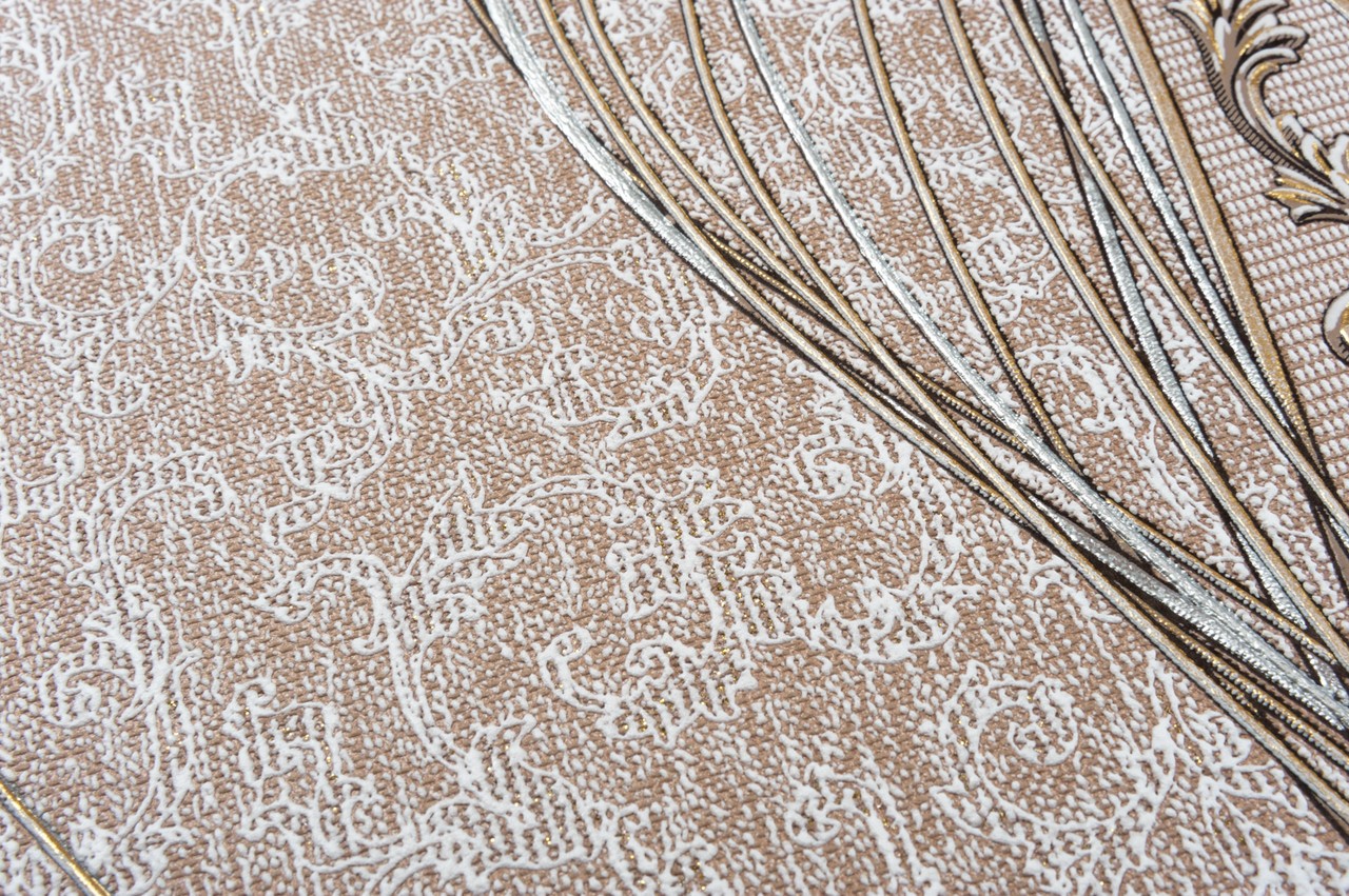 Vinyl Foam wallpaper on non-woven base Vinil Italy  DHN-1322/5 Dark-Beige 10,05 x 1,06 m