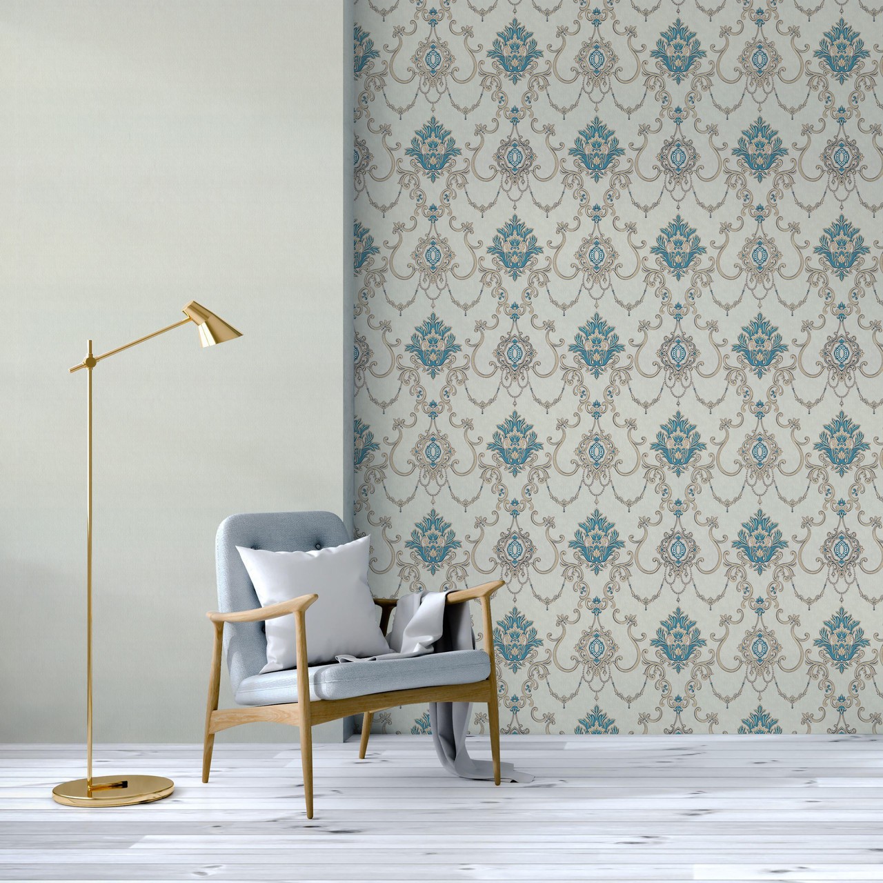 Vinyl Foam wallpaper on non-woven base Vinil Zan DHV-1249/5  10,05 x 1,06 m