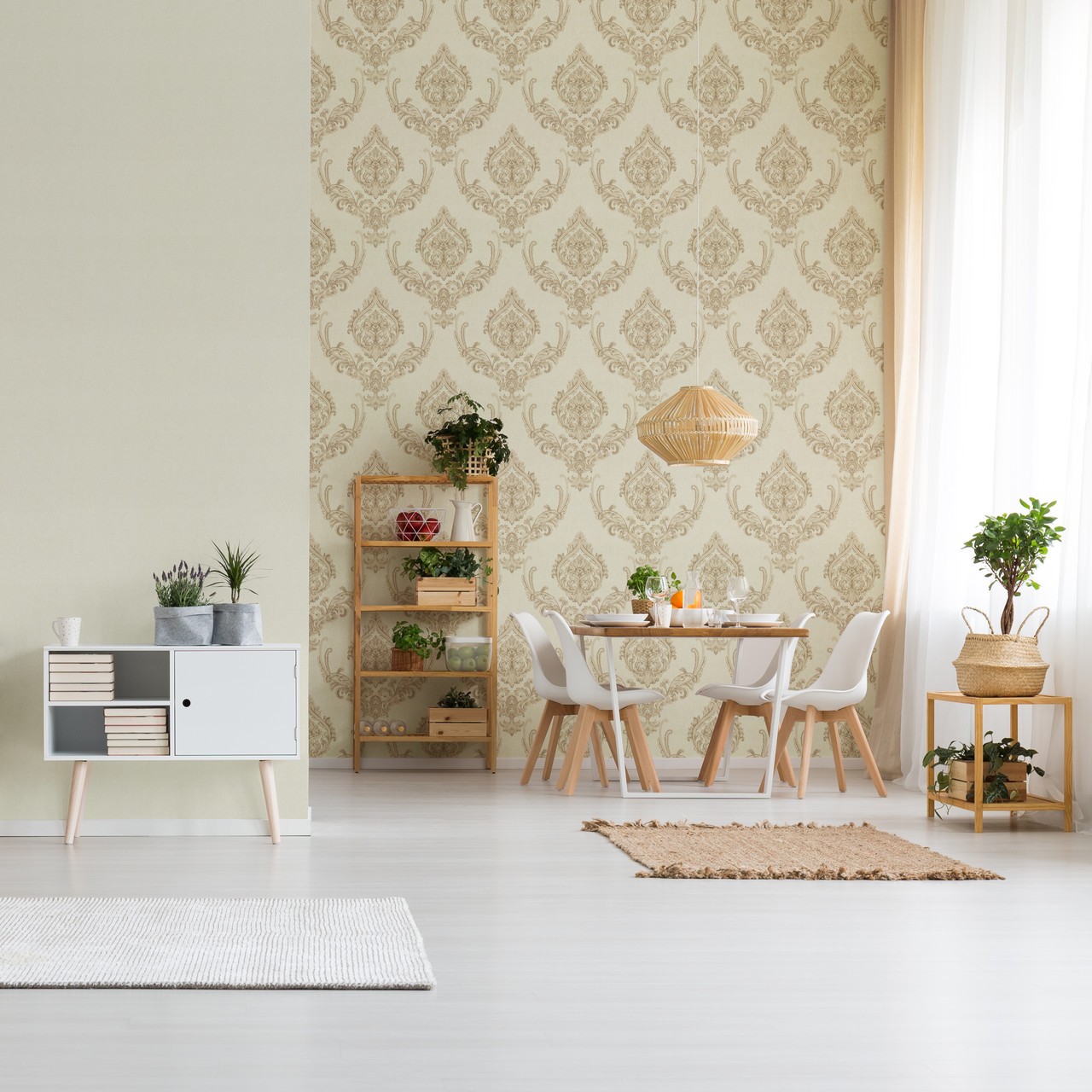 Hot Embossed wallpaper on Non-Woven Base Vinil Mersin PVIP 7-0871 Dark Gray 10,05 x 1,06 m