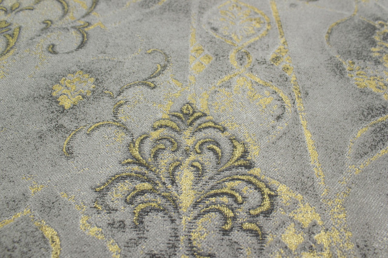Hot Embossed wallpaper on Non-Woven Base Vinil Altair SHT 5-1470 Gray Gold 10,05 x 1,06 m