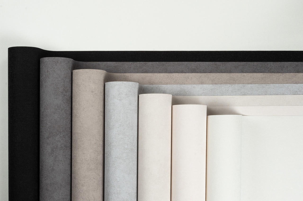Hot Embossed wallpaper on Non-Woven Base Vinil Fringe TFSH 4-1431 Light-Gray 10,05 x 1,06 m