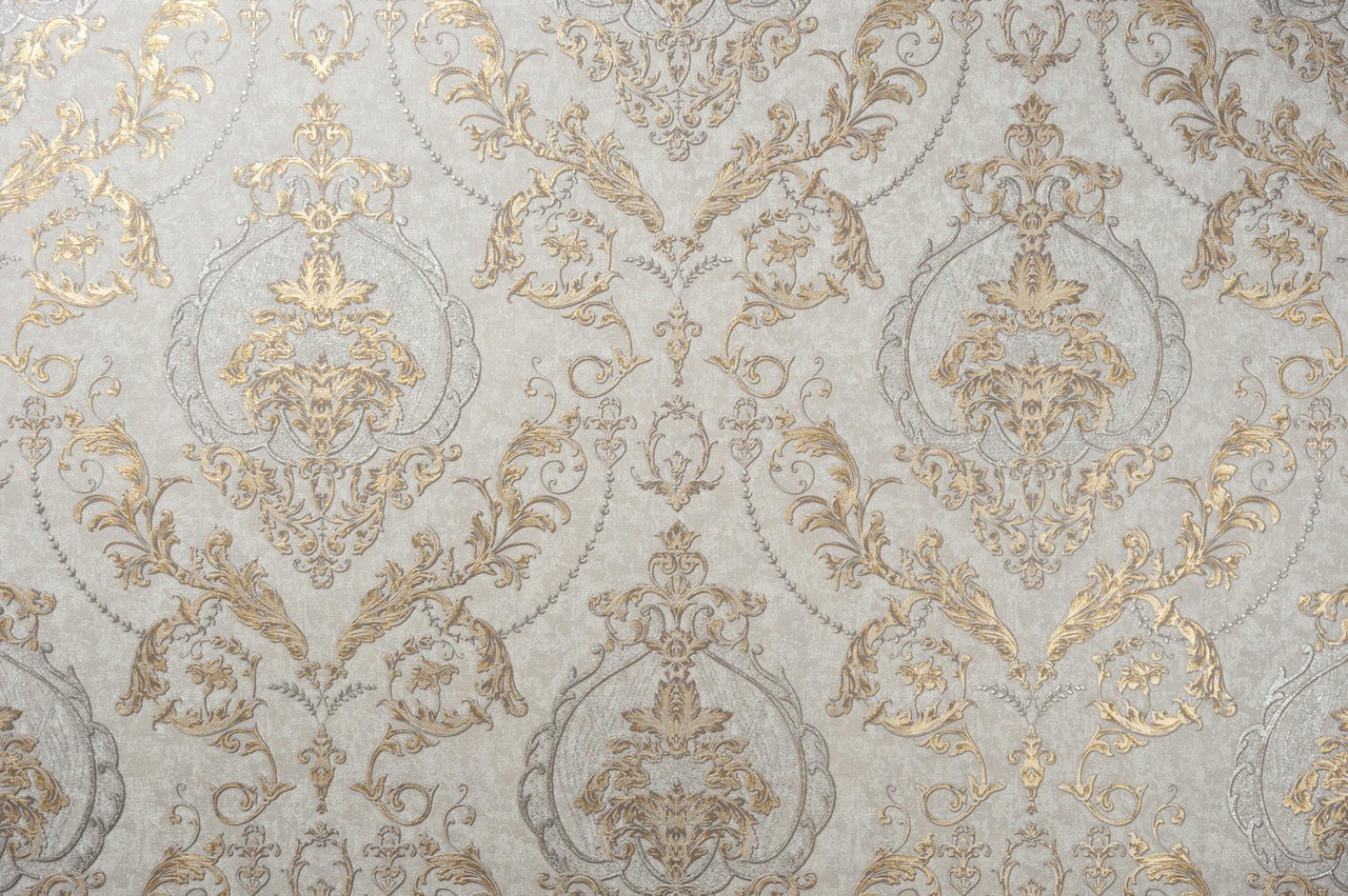 Vinyl Foam wallpaper on non-woven base Vinil Malena DHV-1484/2 Golden Brown 10,05 x 1,06 m