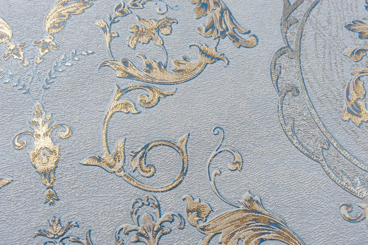 Vinyl Foam wallpaper on non-woven base Vinil Malena DHV-1484/3 Light-Jeans 10,05 x 1,06 m