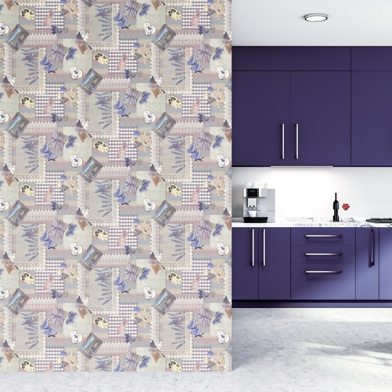 Hot Embossed wallpaper on Non-Woven Base Vinil Lavender SHT 4-1532 Gray-Purple 10,05 x 1,06 m