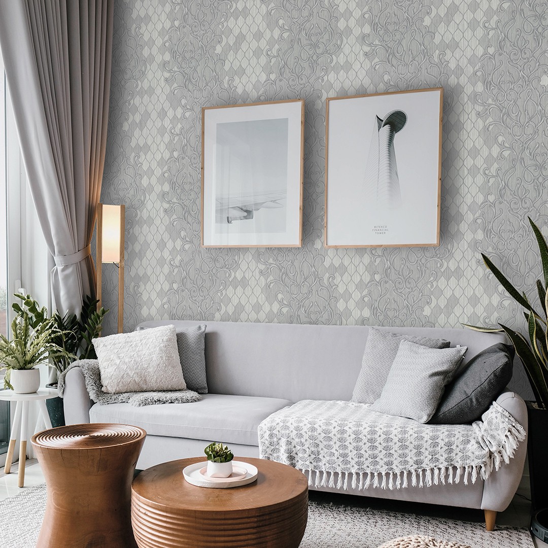 Vinyl Foam wallpaper on non-woven base Vinil Amina  DHS-1474/2 Sandy 10,05 x 1,06 m