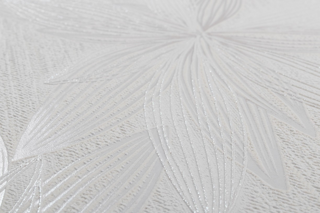 Vinyl Foam wallpaper on non-woven base Vinil Aturina  DHS-1476/1 White 10,05 x 1,06 m