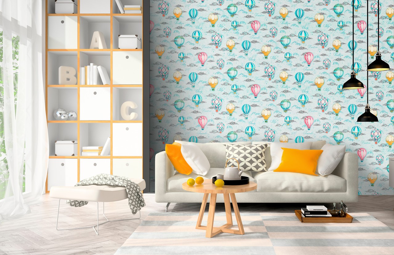 Hot Embossed wallpaper on Non-Woven Base Vinil Sky SHT 4-1537 Gray 10,05 x 1,06 m