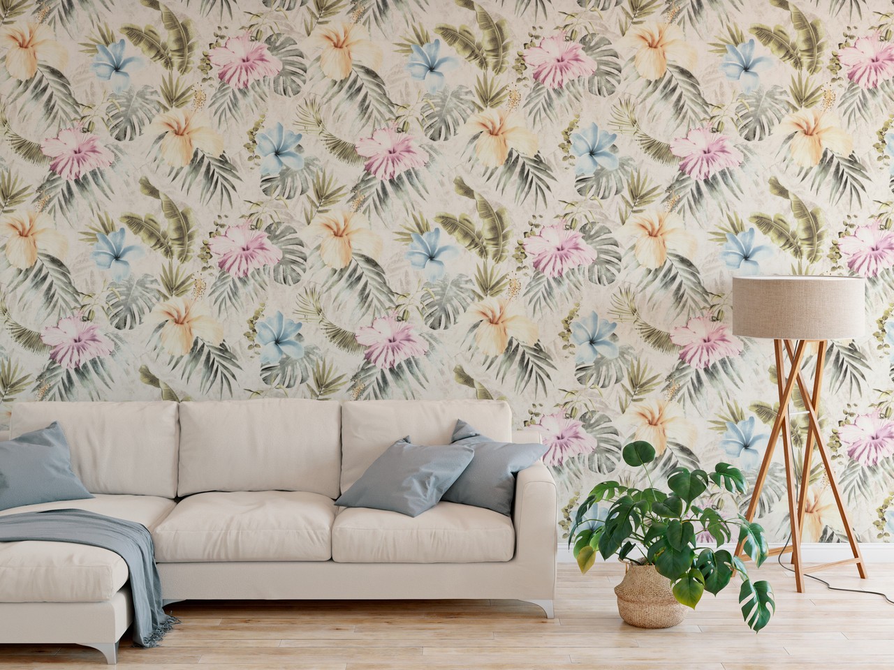 Hot Embossed wallpaper on Non-Woven Base Vinil Paradise SHT 4-1562 Purple-Blue-Gray 10,05 x 1,06 m