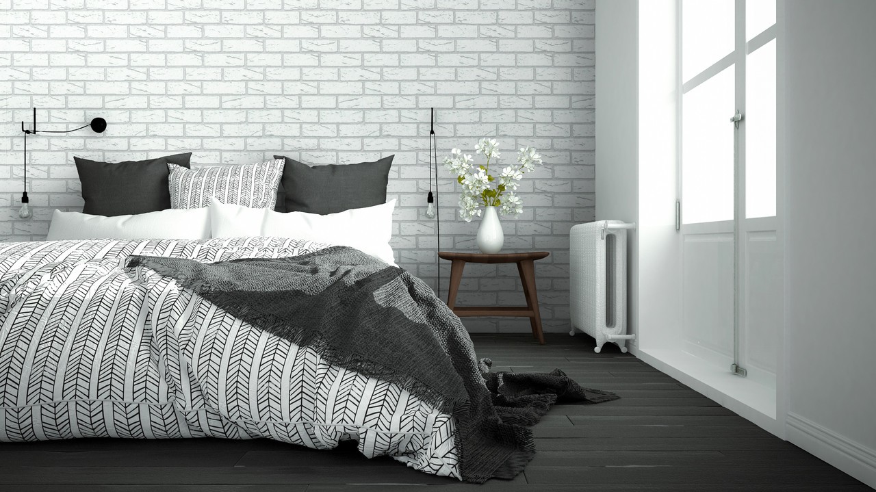 Vinyl Foam wallpaper on non-woven base Vinil Saman DHV-1488/4 Gray 10,05 x 1,06 m
