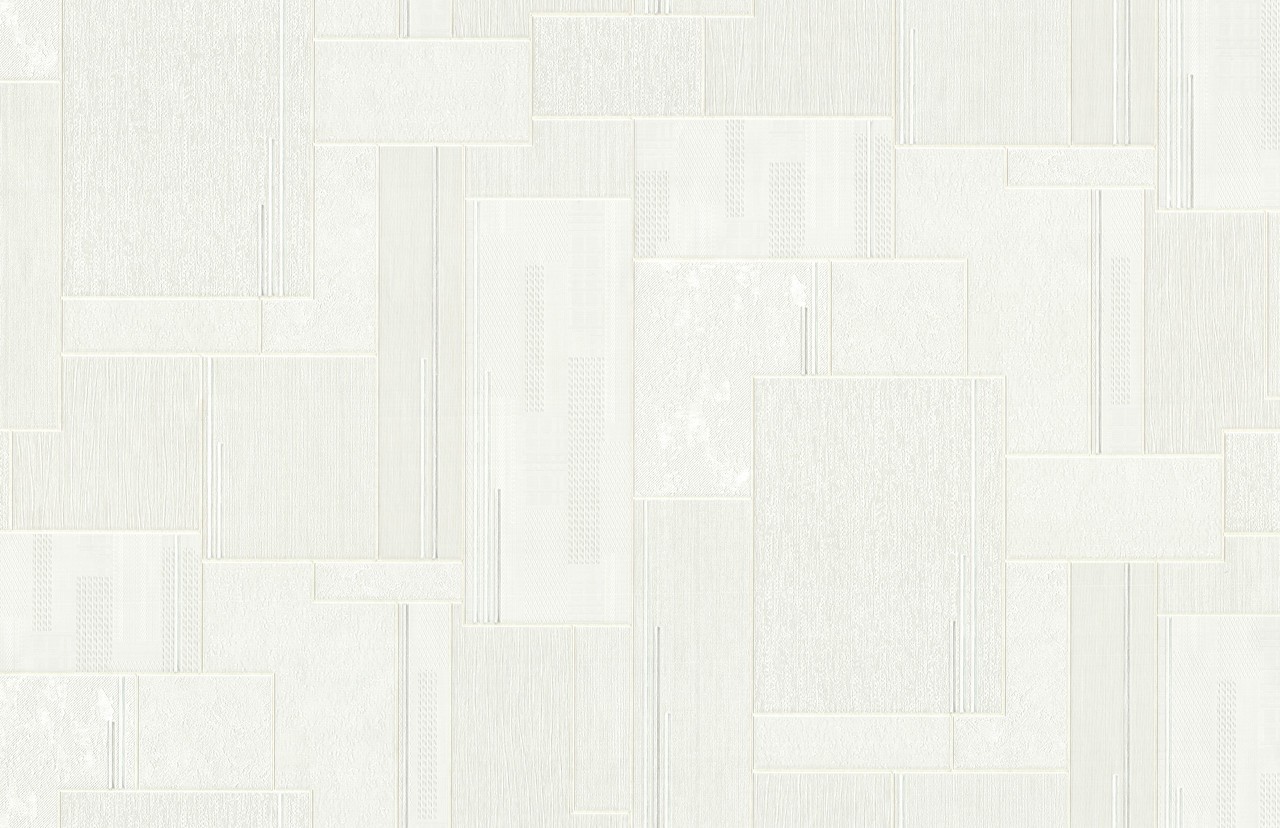 Hot Embossed wallpaper on Non-Woven Base Vinil Patchwork TFSH 1-1434 White 10,05 x 1,06 m