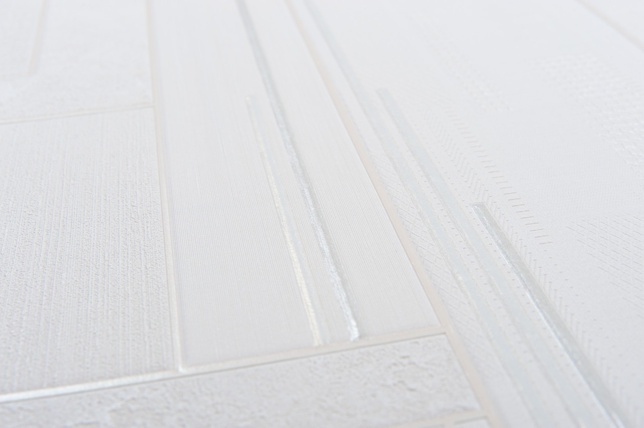 Hot Embossed wallpaper on Non-Woven Base Vinil Patchwork TFSH 1-1434 White 10,05 x 1,06 m