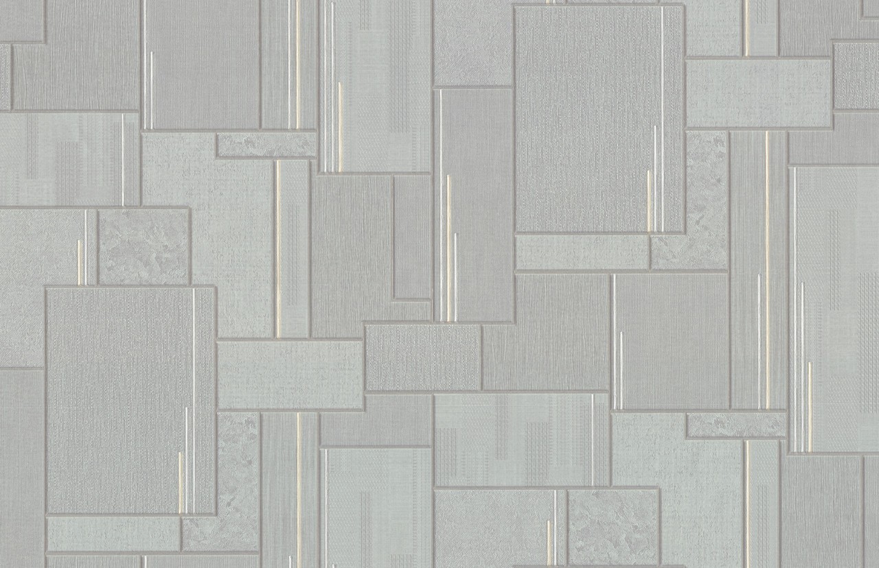 Hot Embossed wallpaper on Non-Woven Base Vinil Patchwork TFSH 4-1434 Gray Blue 10,05 x 1,06 m