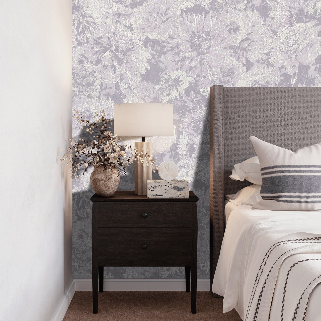 Vinyl Foam wallpaper on non-woven base Vinil Asteria  DHS-1479/5 Pink 10,05 x 1,06 m