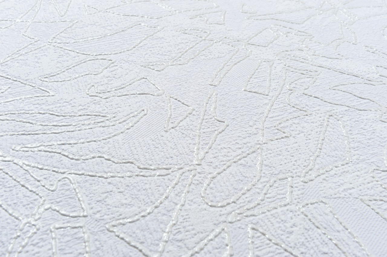 Vinyl Foam wallpaper on non-woven base Vinil Fiji  DHS-1480/1 White 10,05 x 1,06 m