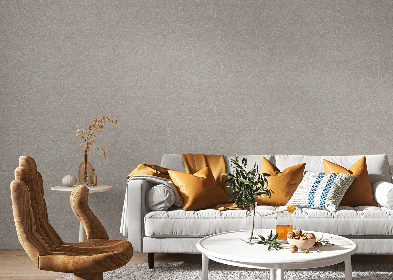 Vinyl Foam wallpaper on non-woven base Vinil Fiji  DHS-1480/4 Gray-Green 10,05 x 1,06 m