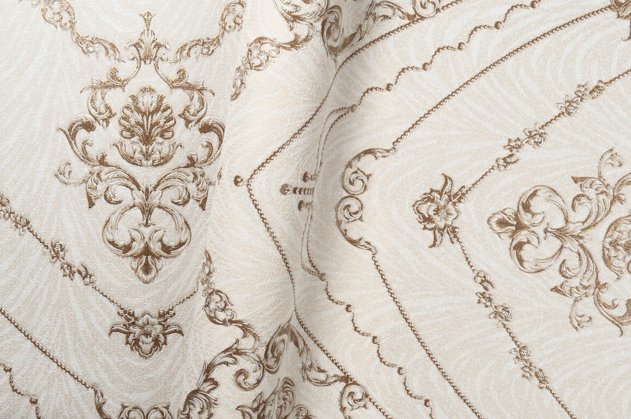Vinyl Foam wallpaper on non-woven base Vinil Lankaran KFS 3-1526 Light-Beige-Brown 10,05 x 0,53 m