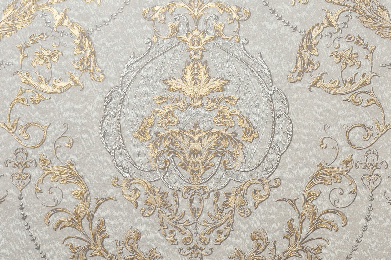 Vinyl Foam wallpaper on non-woven base Vinil Malena KFV 2-1629 Gray-Brown 10,05 x 0,53 m