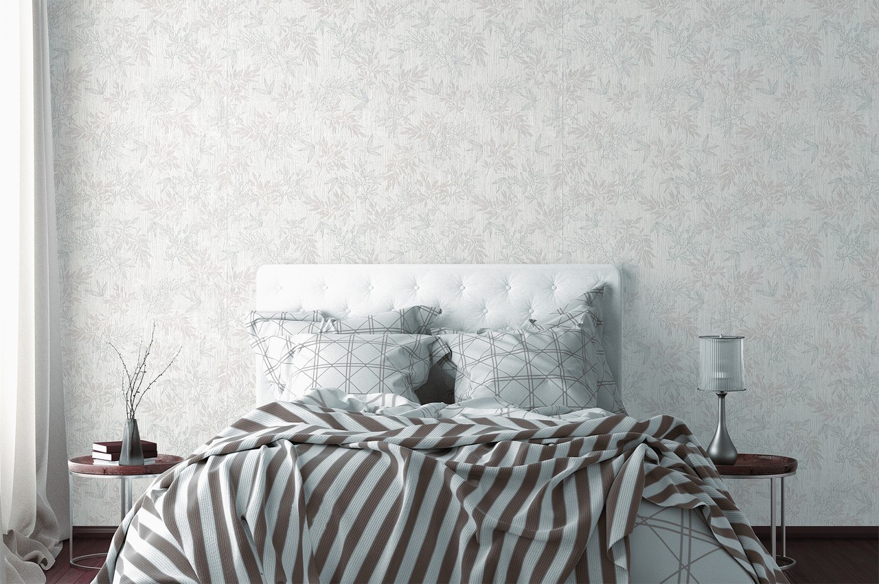 Vinyl Foam wallpaper on non-woven base Vinil Cashmere DHV-1594/2 Cold-Beige 10,05 x 1,06 m