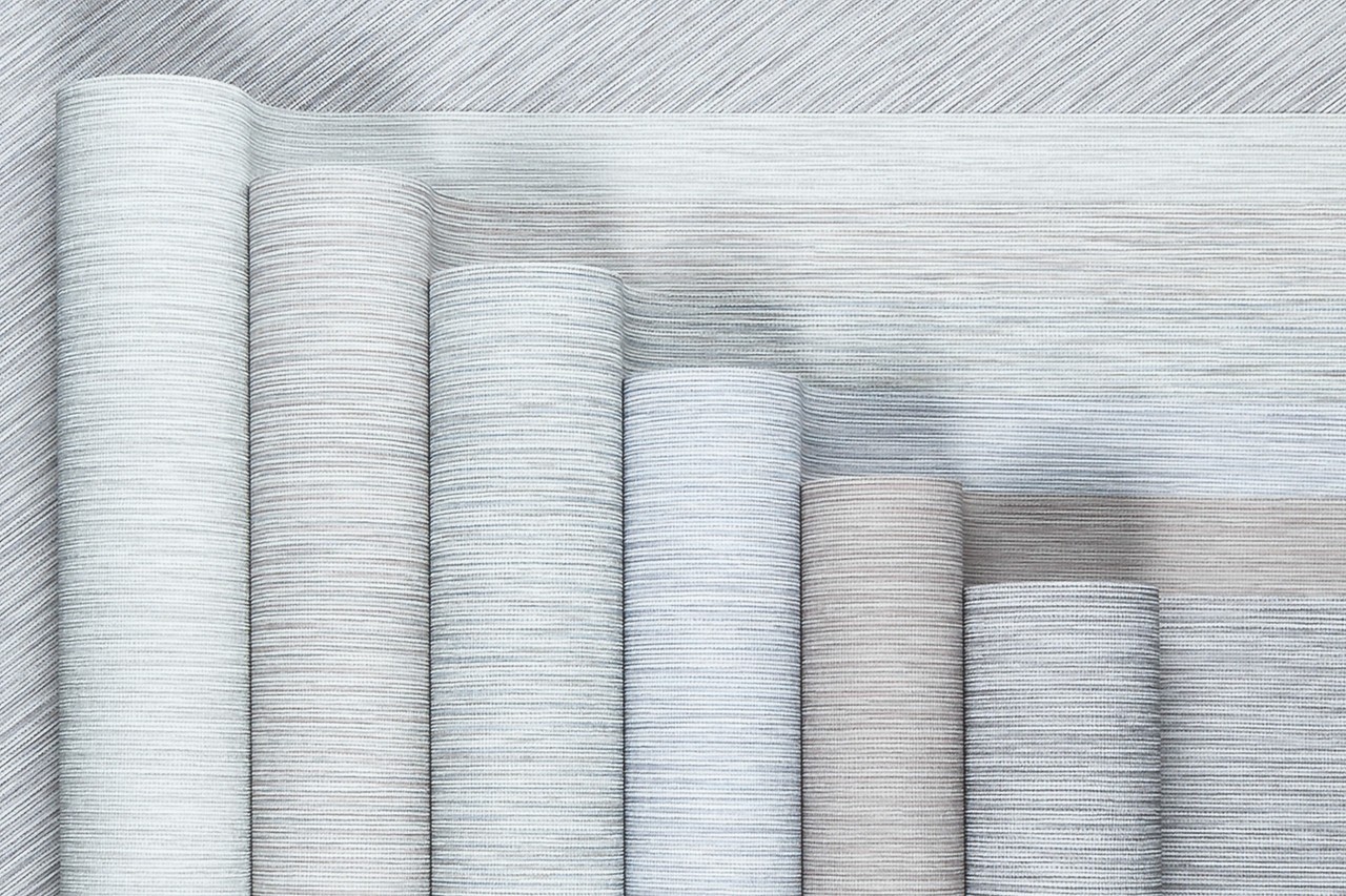 Hot Embossed wallpaper on Non-Woven Base Vinil Line SHT 3-1556 Gray Blue 10,05 x 1,06 m